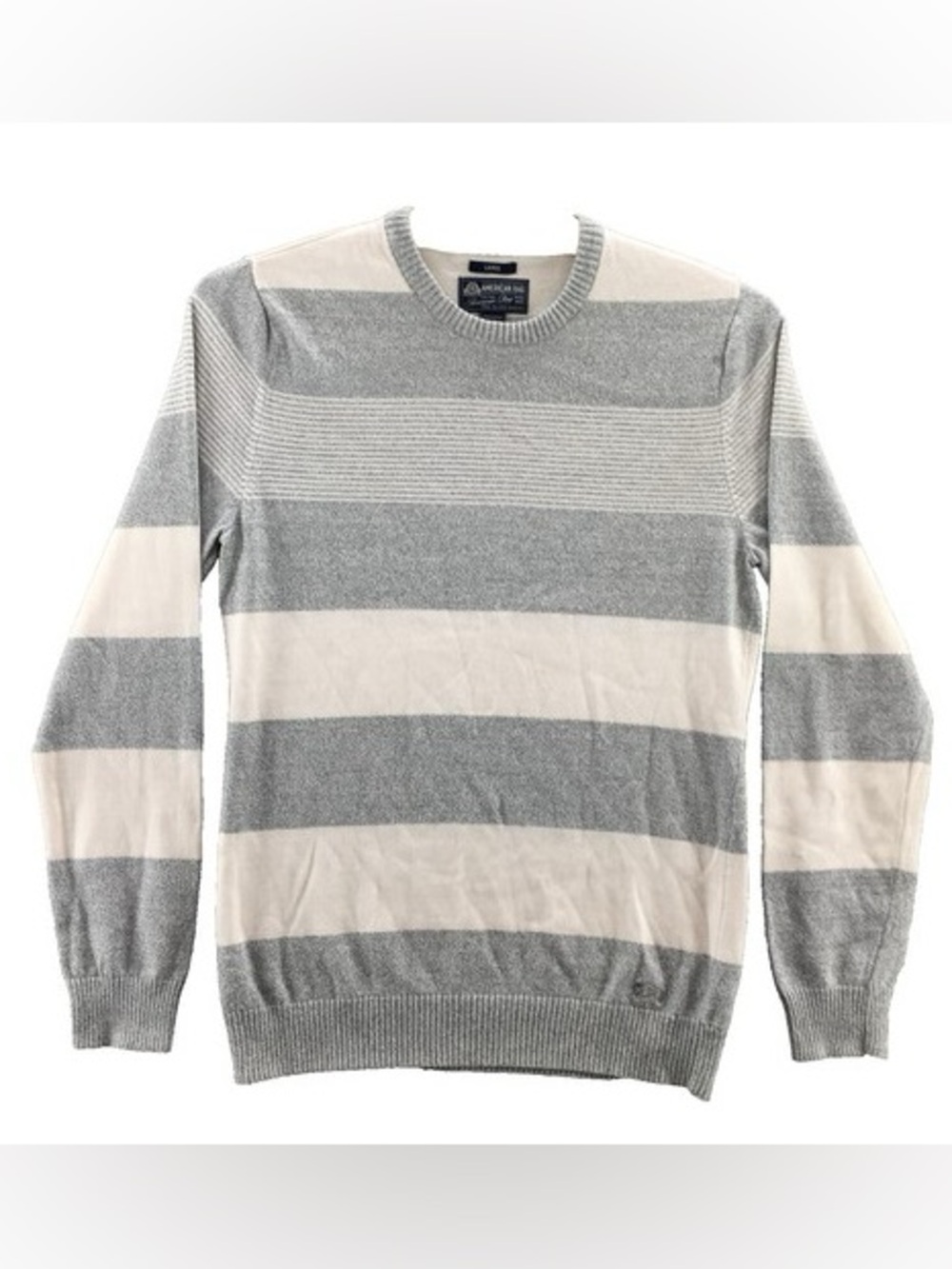 American Rag Striped Crewneck Sweater in Pale Waters